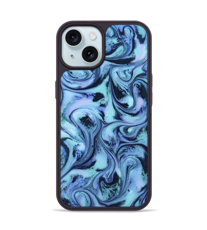 iPhone 15 ResinArt Phone Case - Amanda (Blue, 805863)