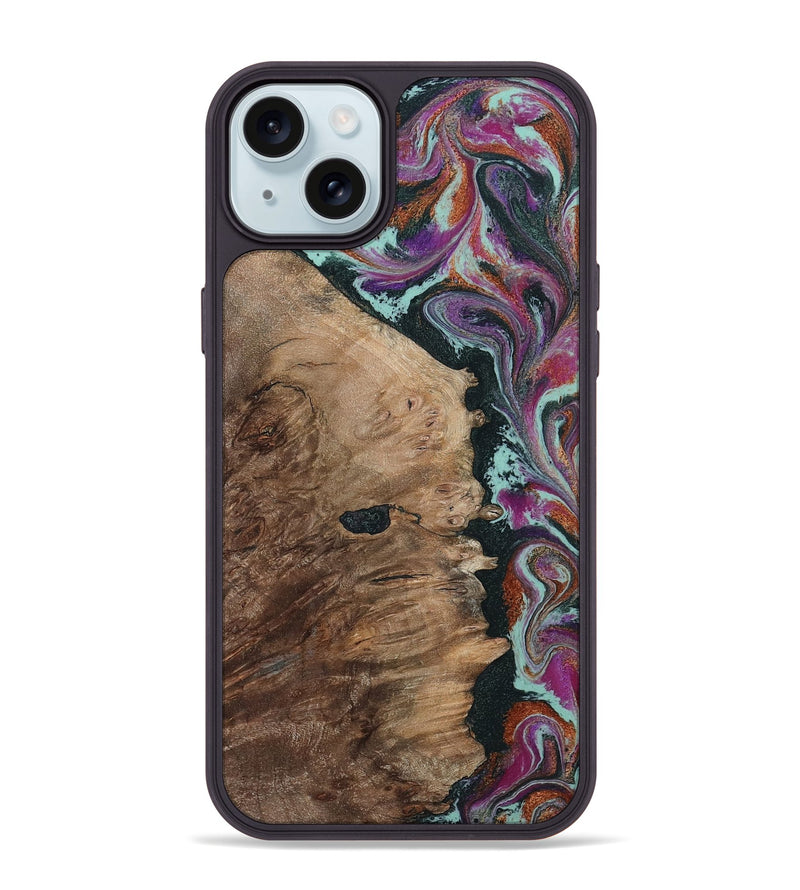 iPhone 15 Plus Wood Phone Case - Willie (Green, 805864)
