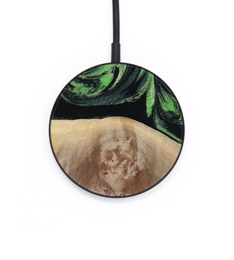 Circle Wood Wireless Charger - Adelia (Green, 805866)