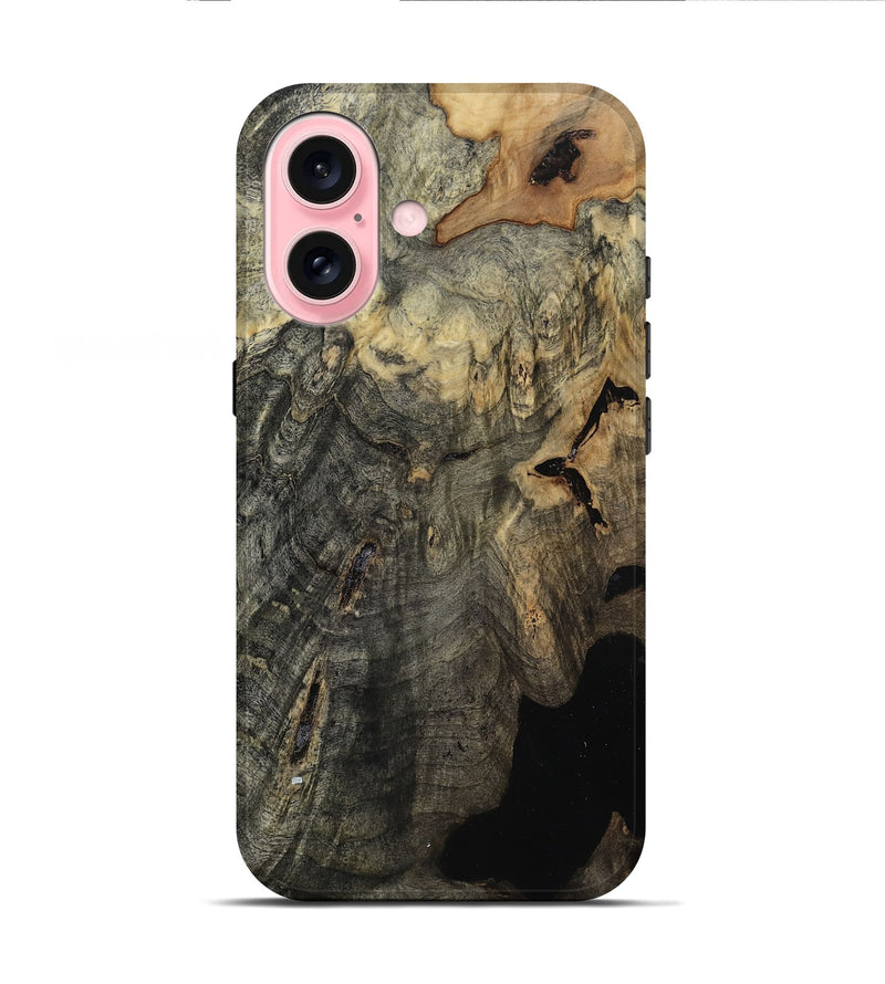 iPhone 16 Wood Live Edge Phone Case - Mercy (Wood Burl, 805921)