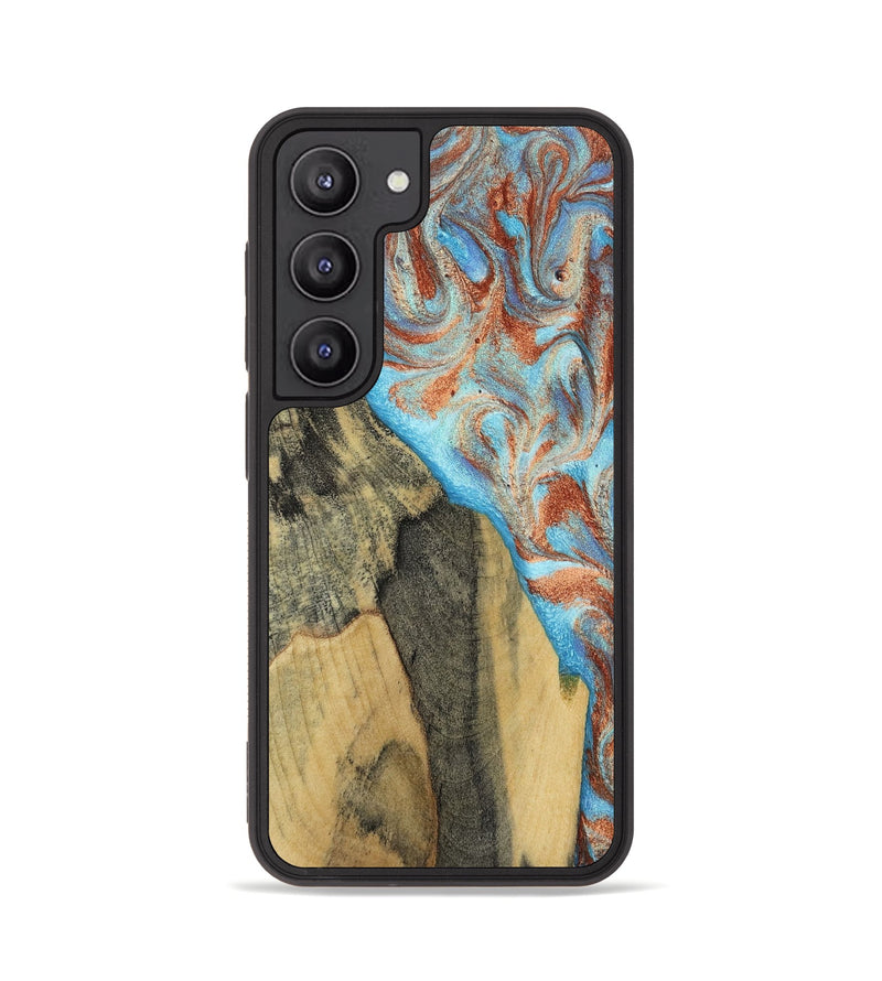 Galaxy S23 Wood Phone Case - Ailany (Teal & Gold, 805932)