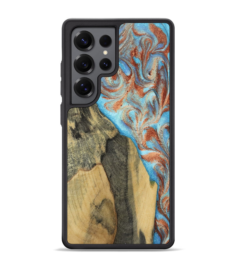 Galaxy S25 Ultra Wood Phone Case - Ailany (Teal & Gold, 805932)