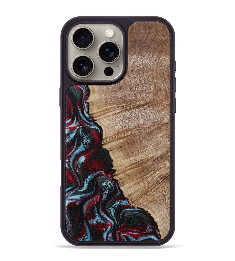 iPhone 16 Pro Max Wood Phone Case - Mellie (Red, 805943)