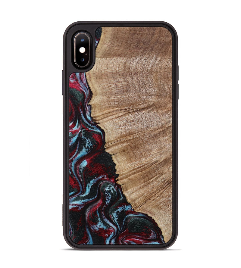 iPhone Xs Max Wood Phone Case - Mellie (Red, 805943)