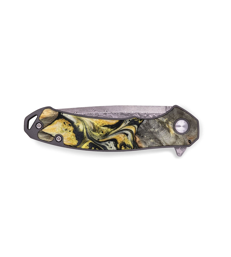 EDC Wood Pocket Knife - Yazmin (Black & White, 805948)