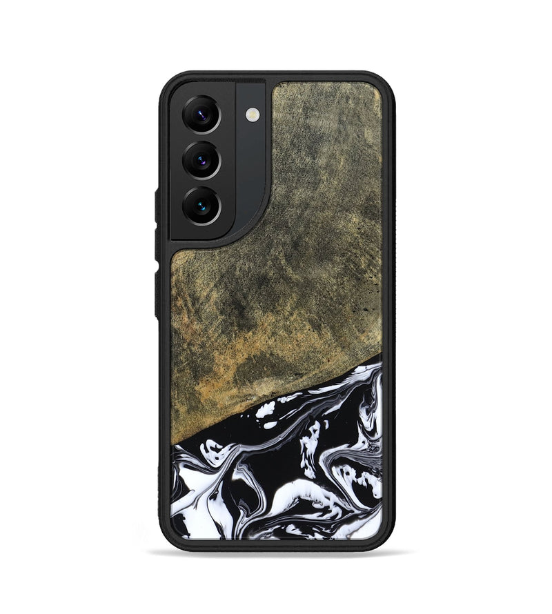 Galaxy S22 Wood Phone Case - Larkin (Black & White, 805949)