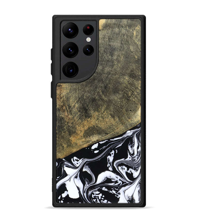 Galaxy S22 Ultra Wood Phone Case - Larkin (Black & White, 805949)