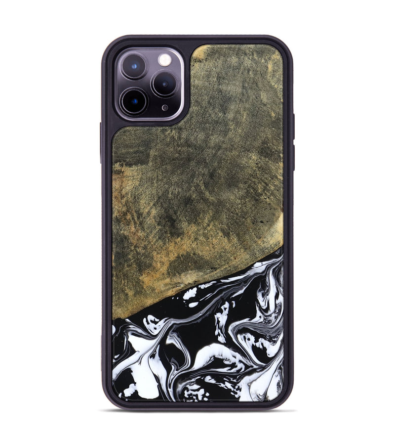 iPhone 11 Pro Max Wood Phone Case - Larkin (Black & White, 805949)