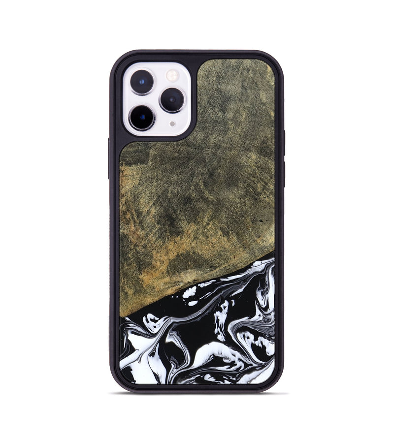 iPhone 11 Pro Wood Phone Case - Larkin (Black & White, 805949)