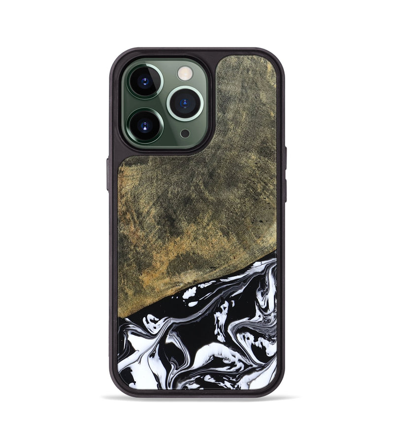 iPhone 13 Pro Wood Phone Case - Larkin (Black & White, 805949)