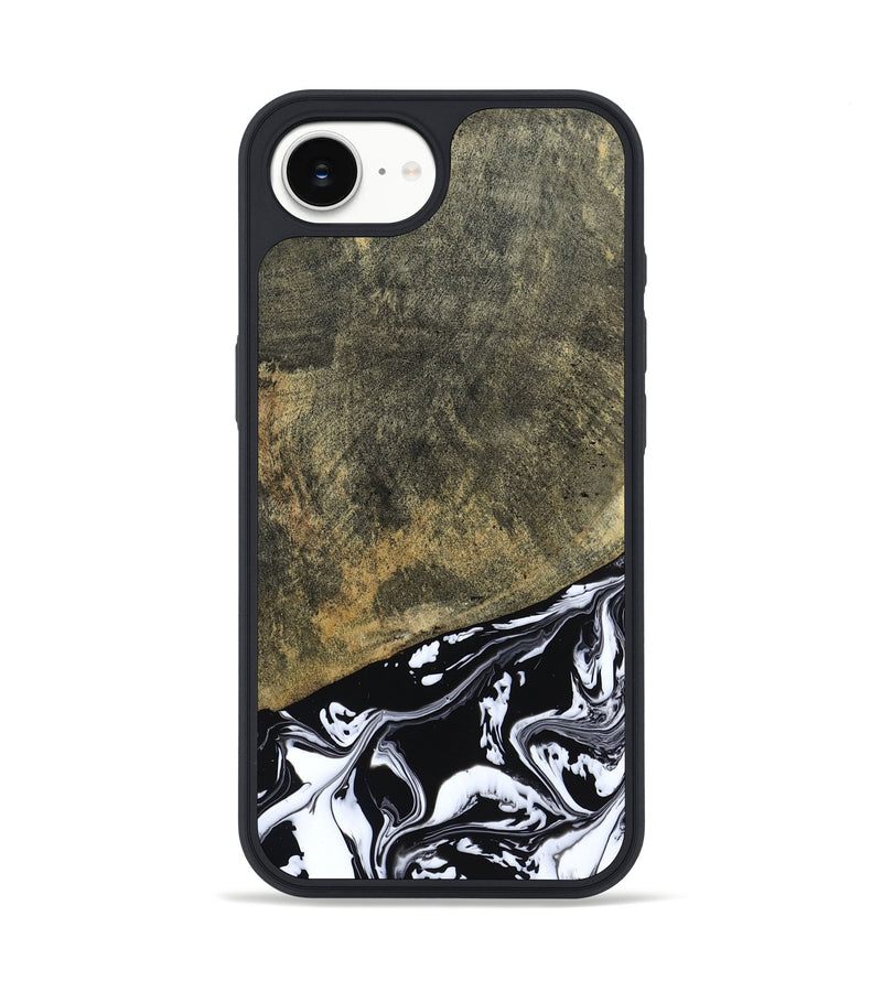 iPhone 16e Wood Phone Case - Larkin (Black & White, 805949)