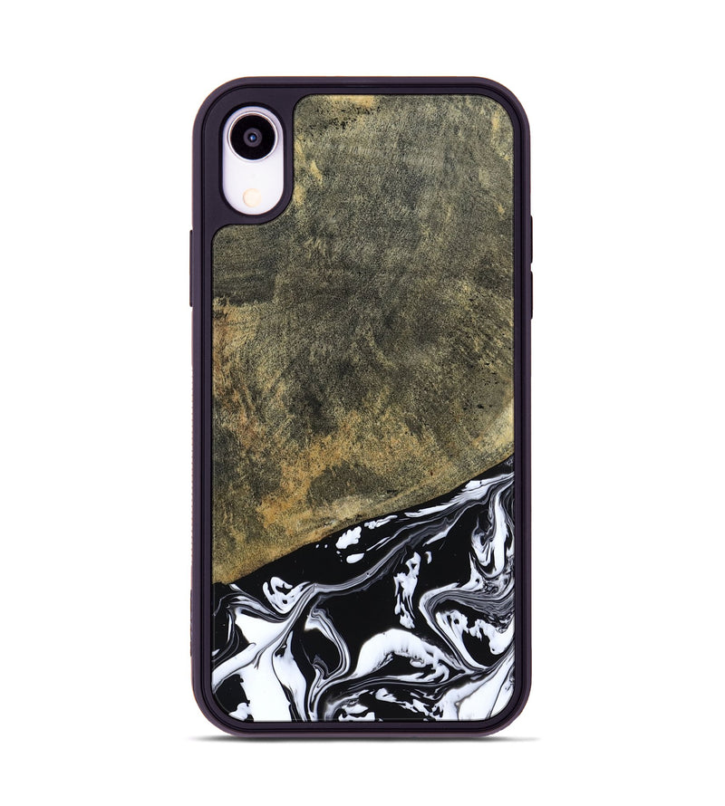 iPhone Xr Wood Phone Case - Larkin (Black & White, 805949)