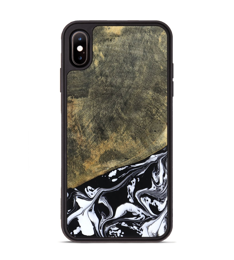 iPhone Xs Max Wood Phone Case - Larkin (Black & White, 805949)
