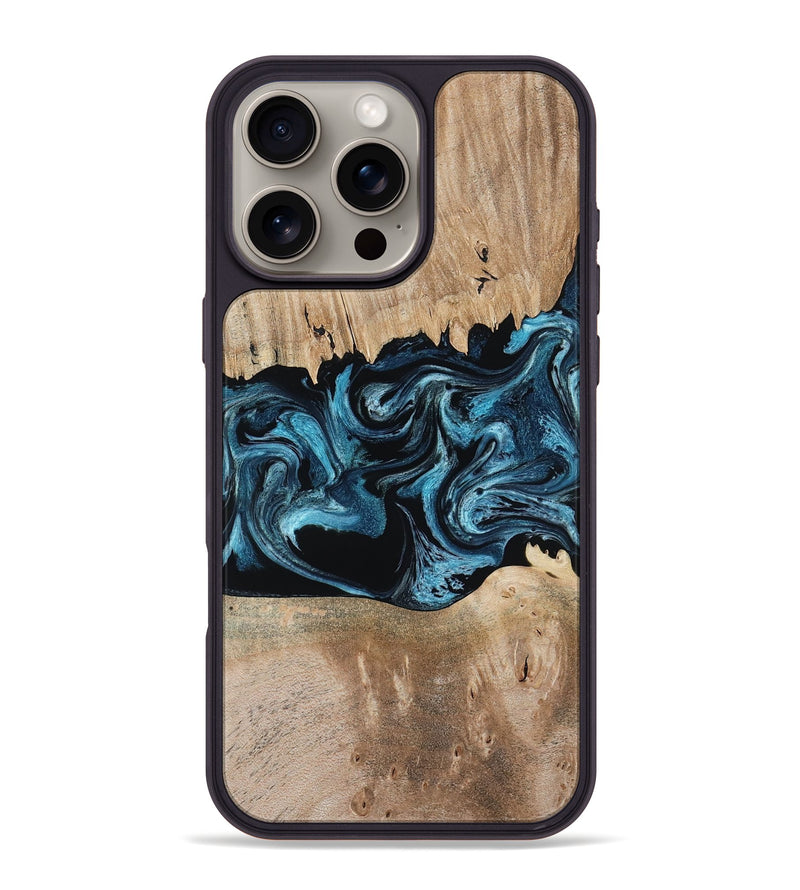 iPhone 16 Pro Max Wood Phone Case - Navy (Blue, 805980)