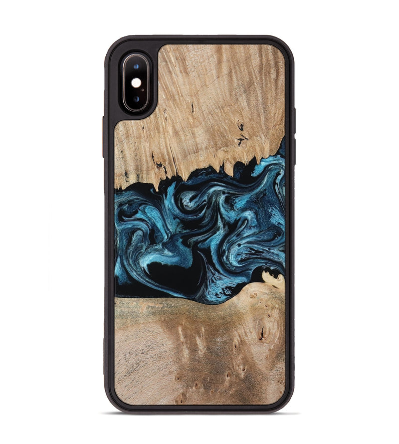 iPhone Xs Max Wood Phone Case - Navy (Blue, 805980)