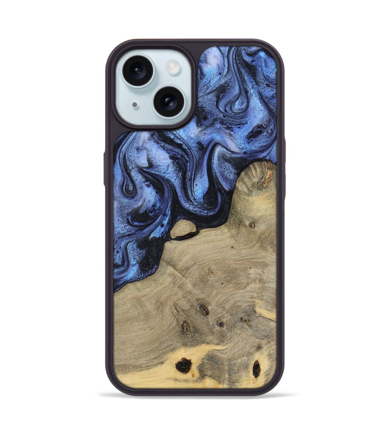 iPhone 15 Wood Phone Case - Crue (Blue, 805981)