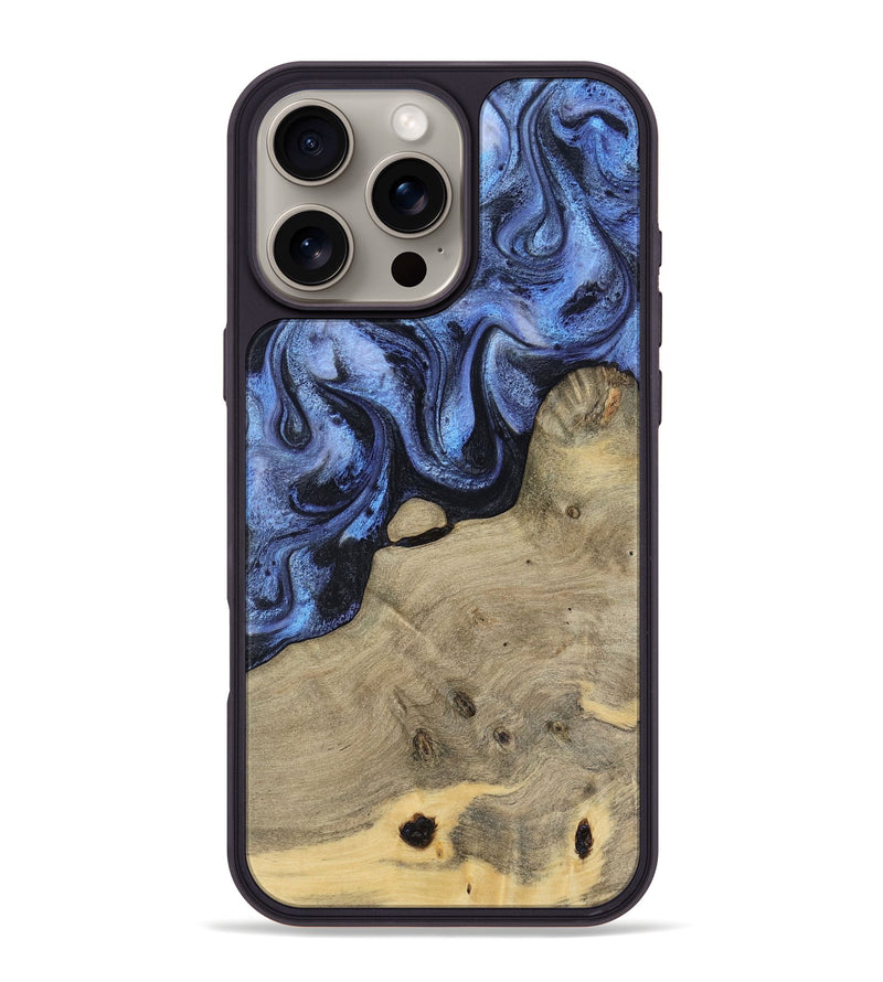 iPhone 16 Pro Max Wood Phone Case - Crue (Blue, 805981)