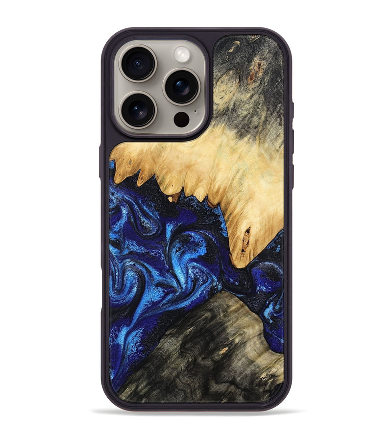 iPhone 16 Pro Max Wood Phone Case - Noa (Blue, 805983)