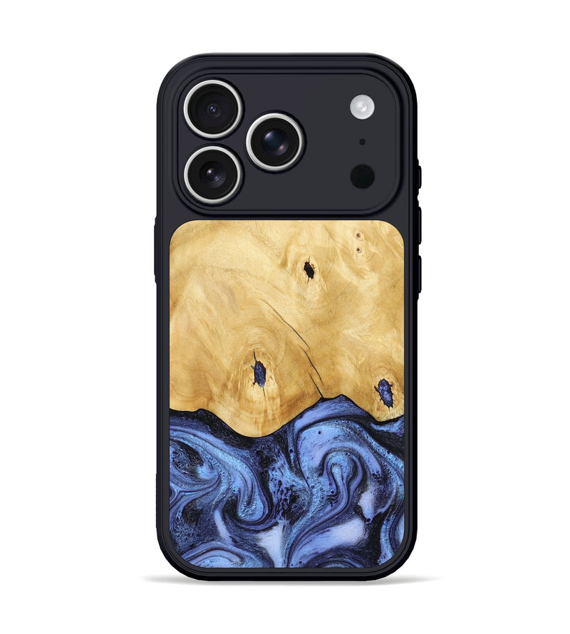 iPhone 17 Pro Wood Phone Case - Rena (Blue, 805987)