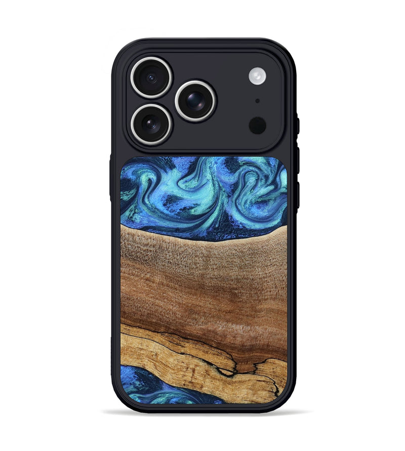 iPhone 17 Pro Wood Phone Case - Korbin (Blue, 805988)