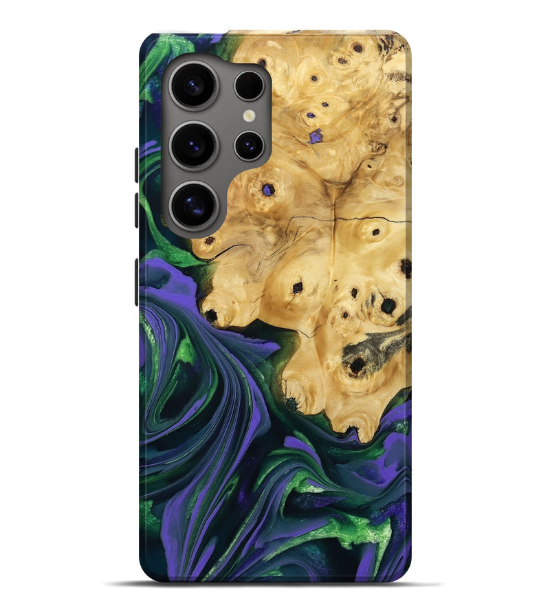 Galaxy S25 Ultra Wood Live Edge Phone Case - Ulises (Green, 806049)