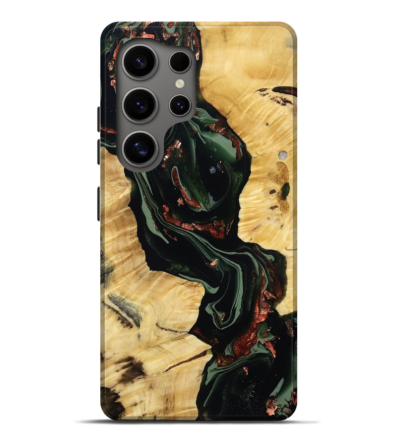 Galaxy S25 Ultra Wood Live Edge Phone Case - Azul (Green, 806056)