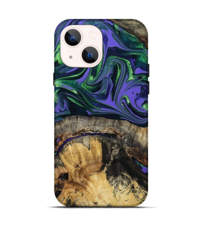 iPhone 13 Wood Live Edge Phone Case - Tarah (Purple, 806074)