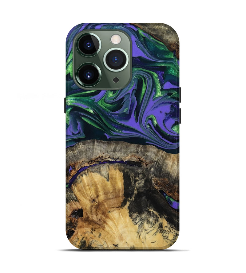 iPhone 13 Pro Wood Live Edge Phone Case - Tarah (Purple, 806074)