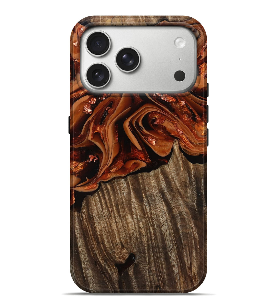 iPhone 17 Pro Max Wood Live Edge Phone Case - Everest (Red, 806092)