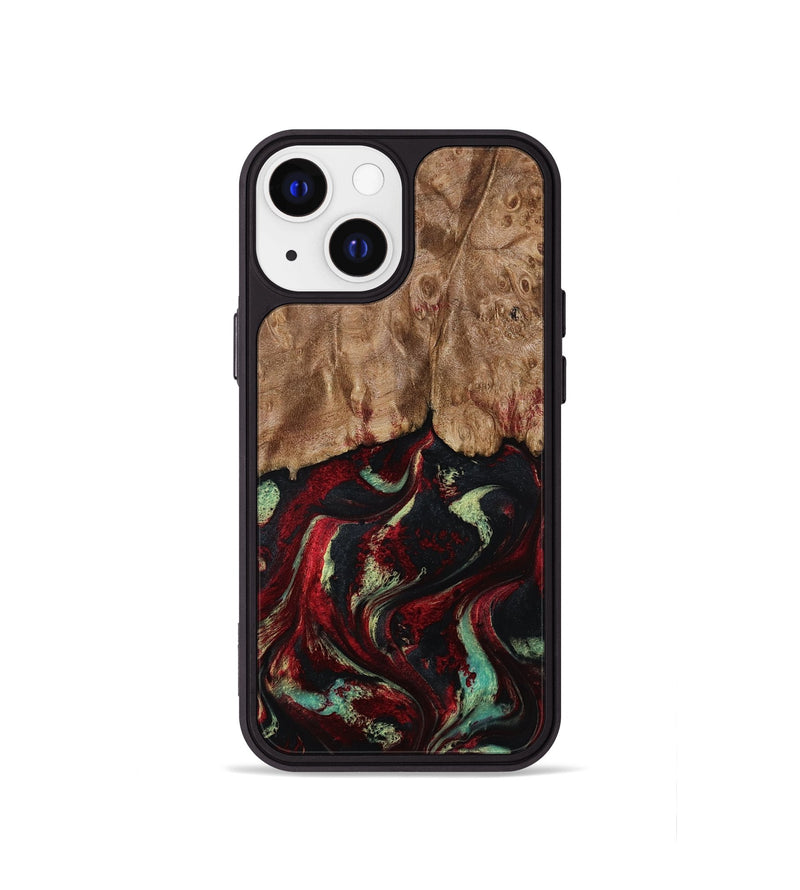 iPhone 13 mini Wood Phone Case - Terese (Red, 806103)