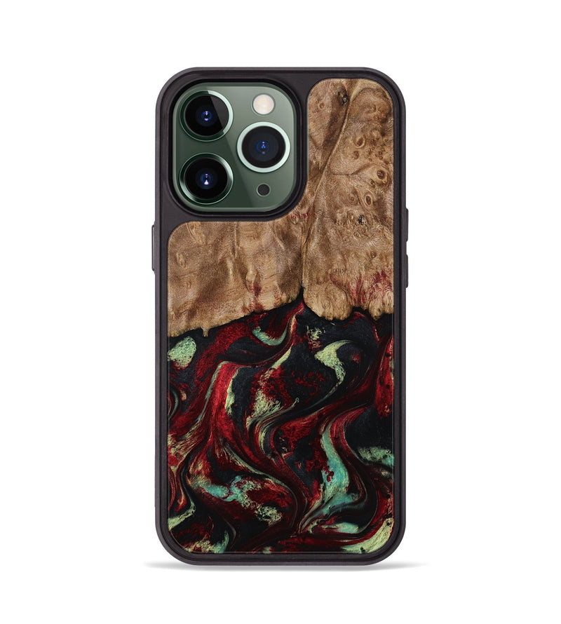 iPhone 13 Pro Wood Phone Case - Terese (Red, 806103)