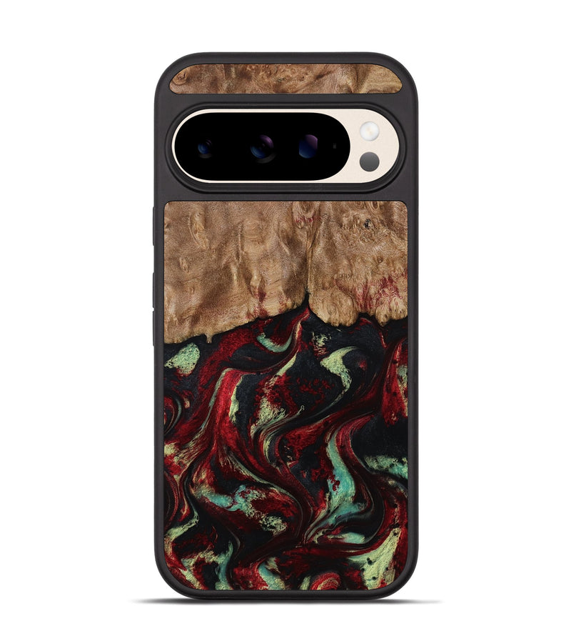 Pixel 10 Wood Phone Case - Terese (Red, 806103)