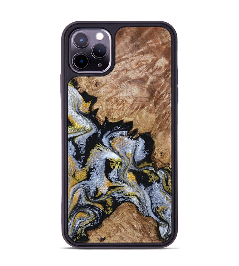 iPhone 11 Pro Max Wood Phone Case - Shasta (Black & White, 806111)