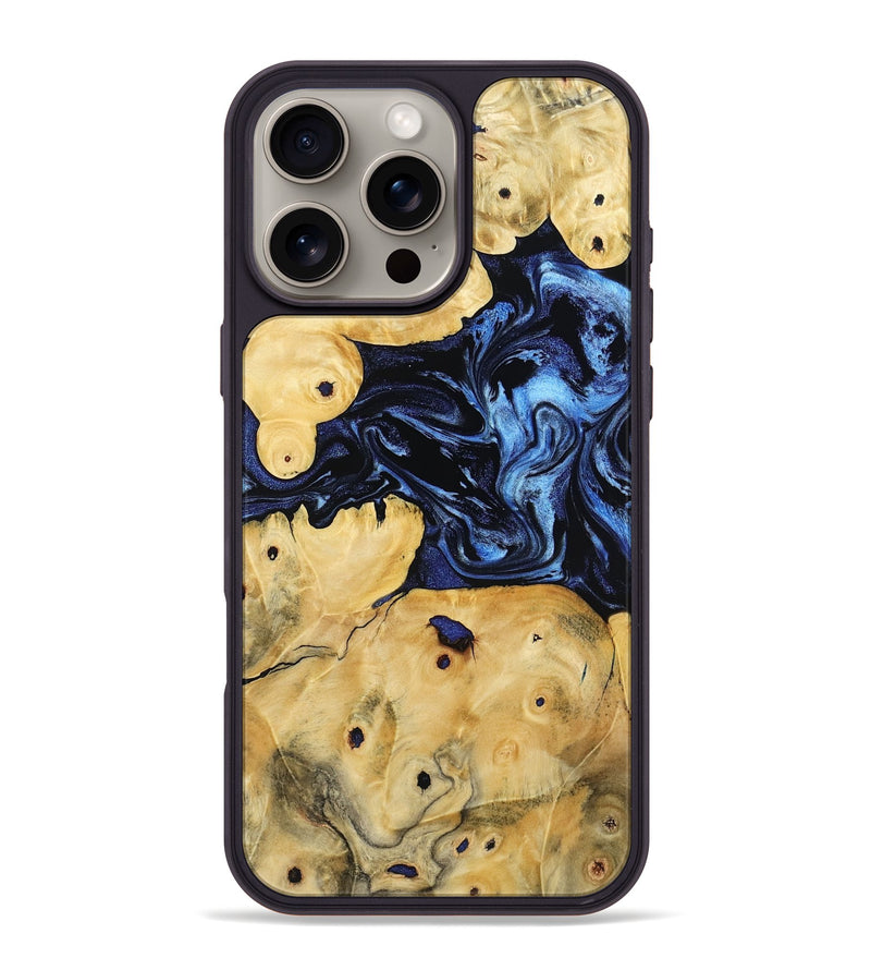 iPhone 16 Pro Max Wood Phone Case - Brycen (Blue, 806117)