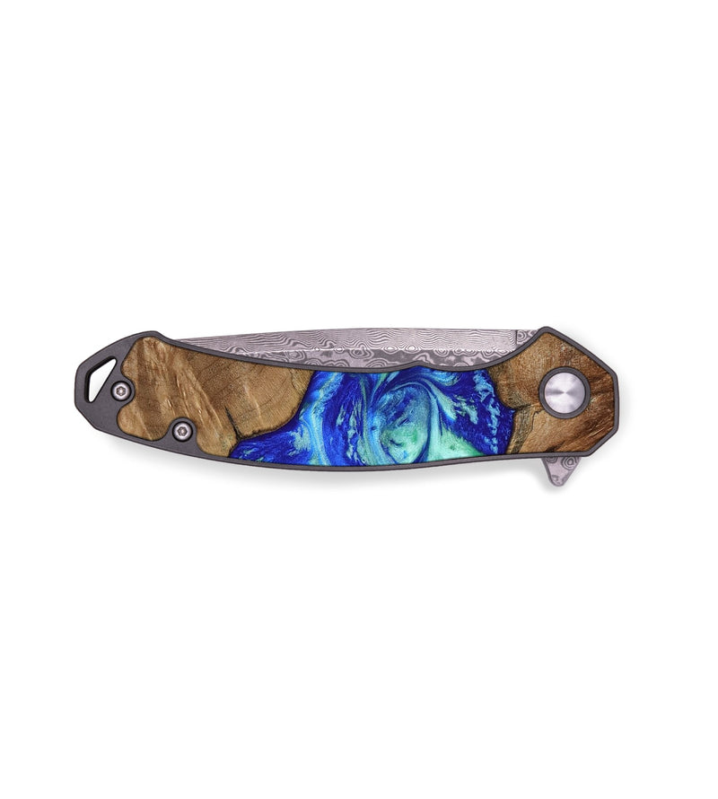 EDC Wood Pocket Knife - Hal (Blue, 806126)