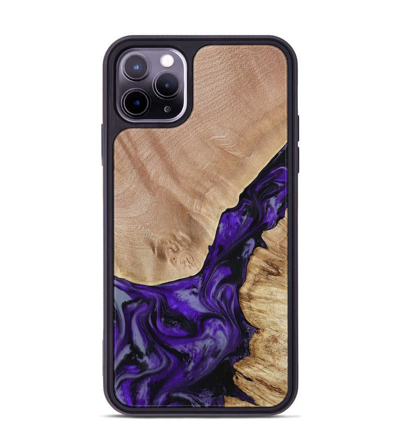iPhone 11 Pro Max Wood Phone Case - Nestor (Purple, 806421)