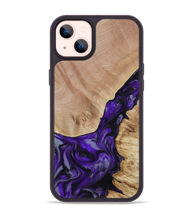 iPhone 14 Plus Wood Phone Case - Nestor (Purple, 806421)