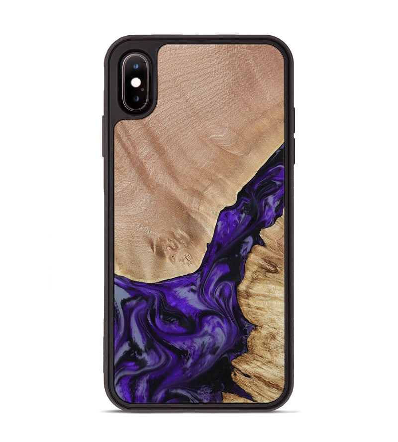 iPhone Xs Max Wood Phone Case - Nestor (Purple, 806421)