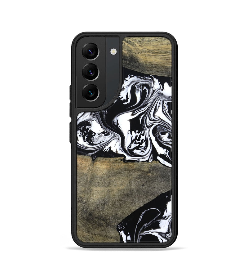 Galaxy S22 Wood Phone Case - Golda (Black & White, 806422)