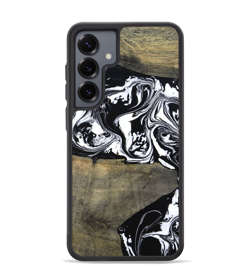 Galaxy S25 Plus Wood Phone Case - Golda (Black & White, 806422)