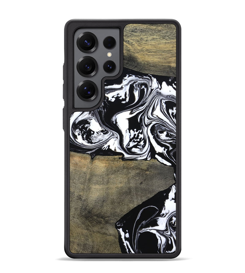 Galaxy S25 Ultra Wood Phone Case - Golda (Black & White, 806422)