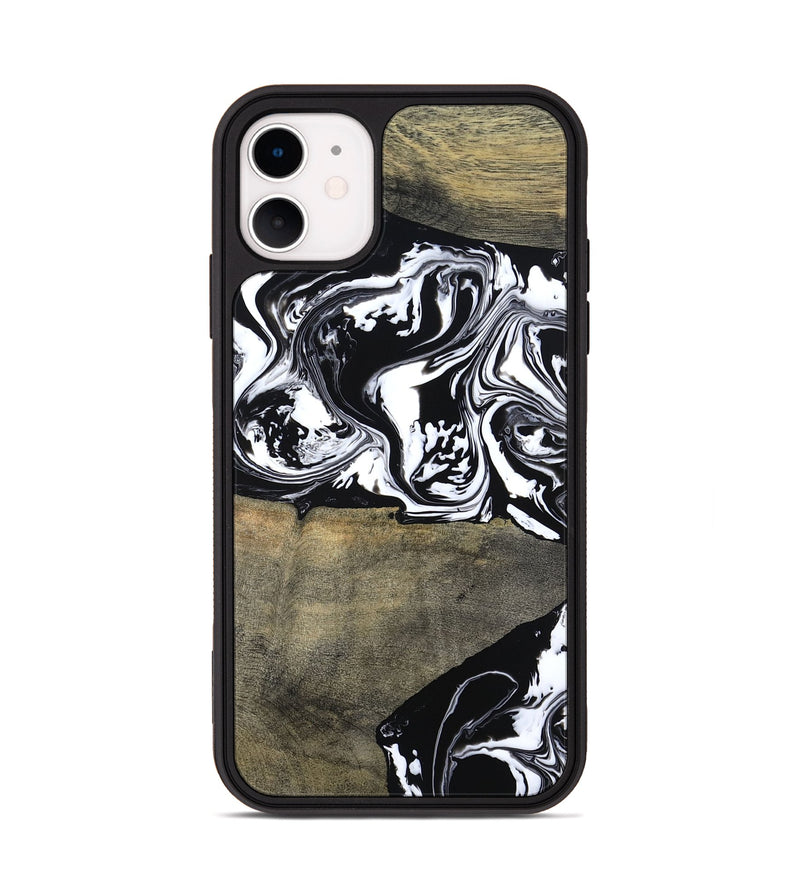 iPhone 11 Wood Phone Case - Golda (Black & White, 806422)
