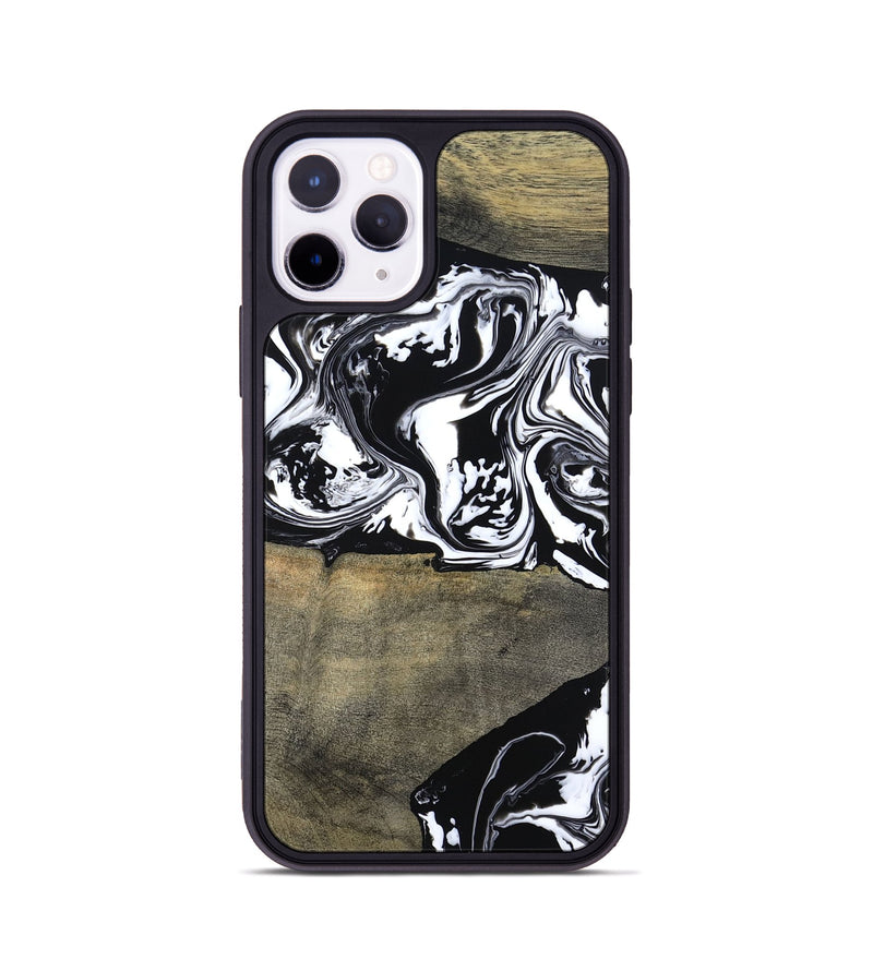 iPhone 11 Pro Wood Phone Case - Golda (Black & White, 806422)