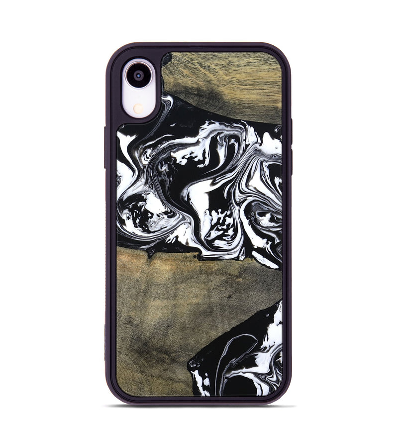 iPhone Xr Wood Phone Case - Golda (Black & White, 806422)