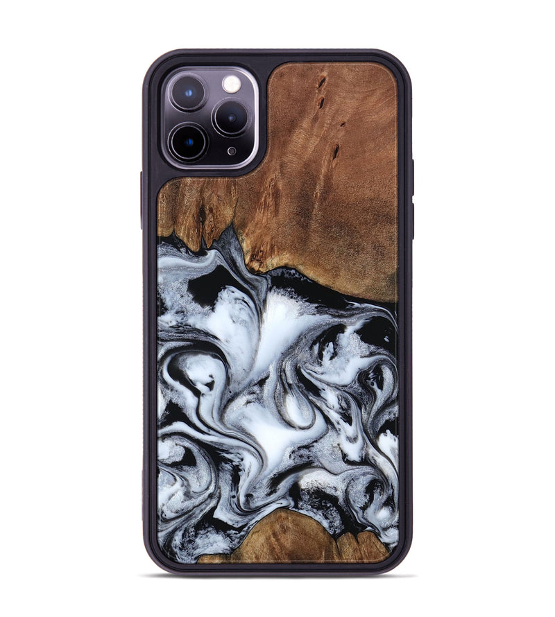 iPhone 11 Pro Max Wood Phone Case - Todd (Black & White, 806423)