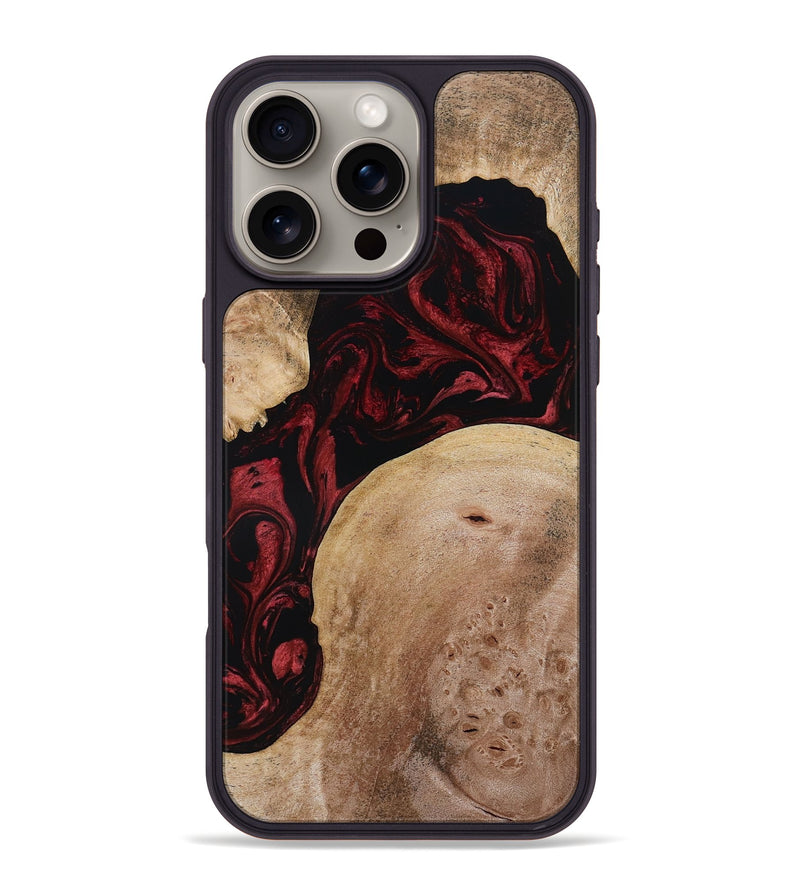 iPhone 16 Pro Max Wood Phone Case - Jeramie (Red, 806424)
