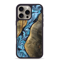 iPhone 16 Pro Max Wood Phone Case - Saundra (Blue, 806430)