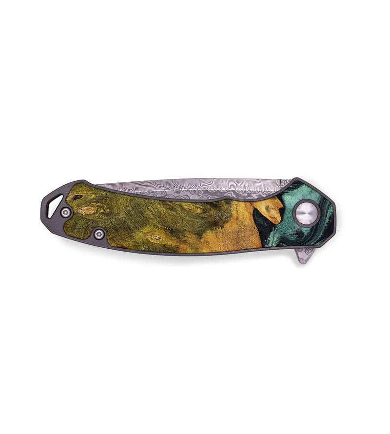 EDC Wood Pocket Knife - Tatiana (Green, 806439)