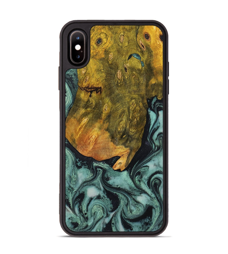 iPhone Xs Max Wood Phone Case - Tatiana (Green, 806439)