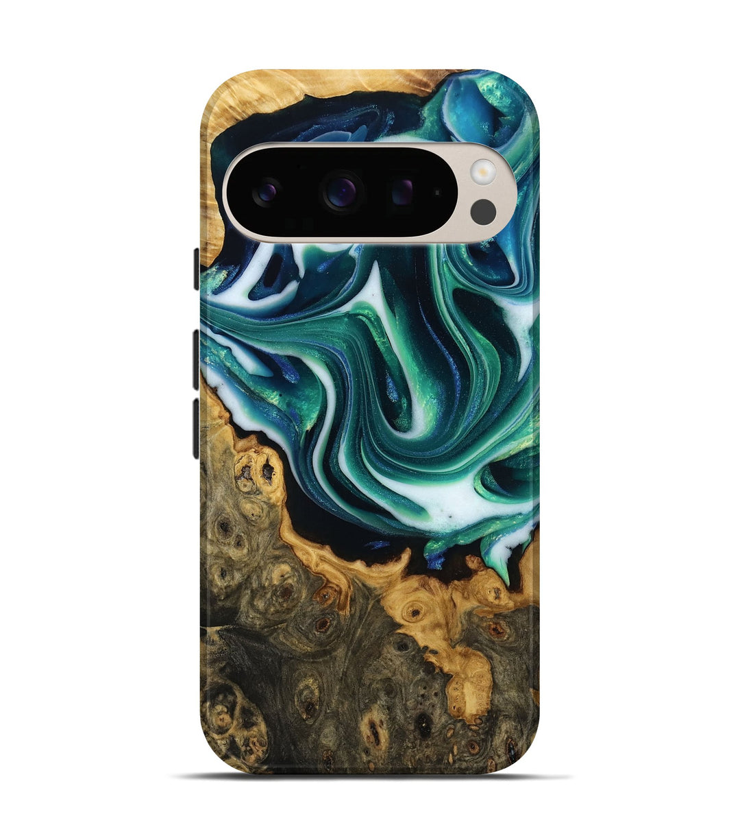 Pixel 10 Pro Wood Live Edge Phone Case - Lorelai (Green, 806484)
